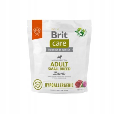 1 kg BRIT CARE Hypoallergenic für adulte Hunde kleiner Rassen mit Lamm