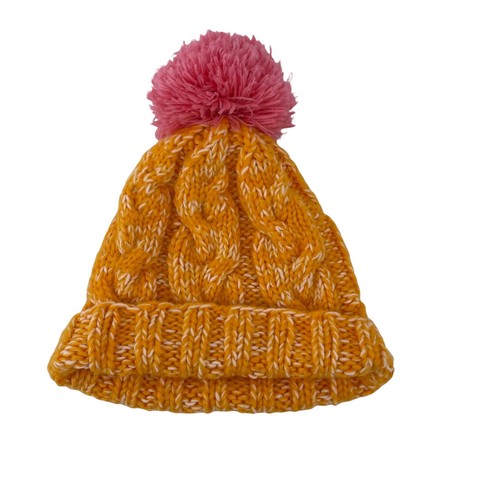 Crochet Knit Pom Pom Beanie Womens OS 
