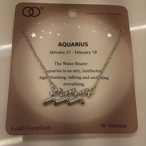 Zodiac AQUARIUS Necklace Silver-tone 