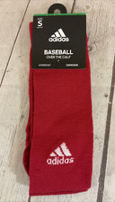 Adidas Over the Calf Reinforced Compression Baseball Socks Red Grey S 13C-4Y