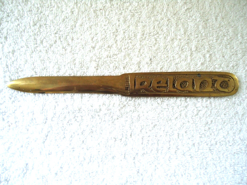 Vintage Brass " Ireland " Letter Opener " GREAT COLLECTIBLE ITEM "