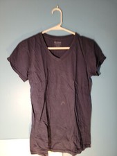 Gildan Womens Blue V Neck Short Sleeve T Shirt Size S