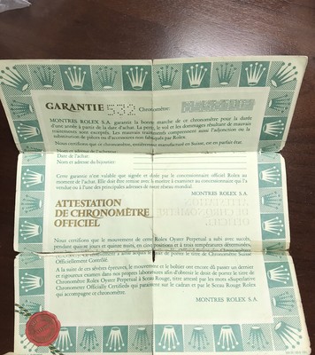 rolex service guarantee