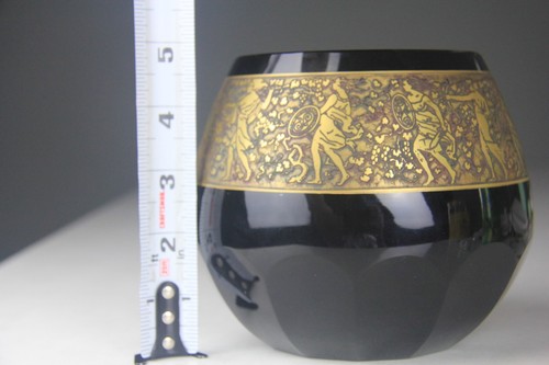 A MOSER DEEP AMTHEYST ART GLASS VASE W/CUT BACK CLASSICAL FRIEZE - Picture 12 of 17