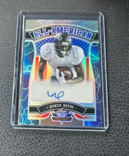 2022 Leaf Valiant Romeo Doubs Rookie All-American Lightning Auto 1/4