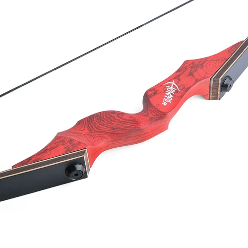 25-60lbs Recurve Bow 60" Takedown Hunting Bow Archery Target Shoot BLACK HUNTER - Picture 9 of 19
