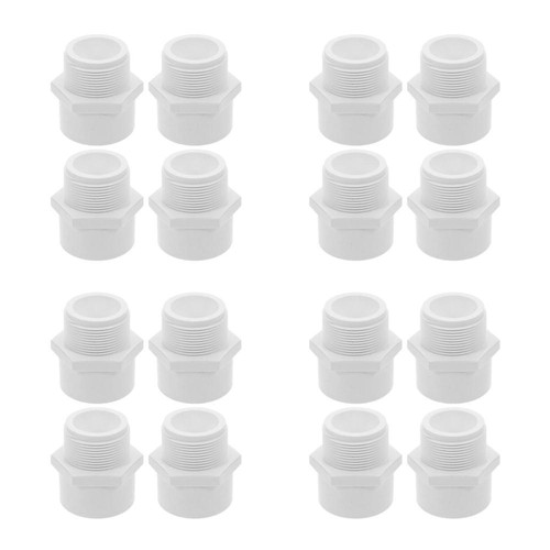 4 Count Pipe Adapter Pvc Fitting Transition Connector Male Threaded