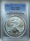 2015 $1 American Silver Eagle PCGS MS69 ~ NICE COIN