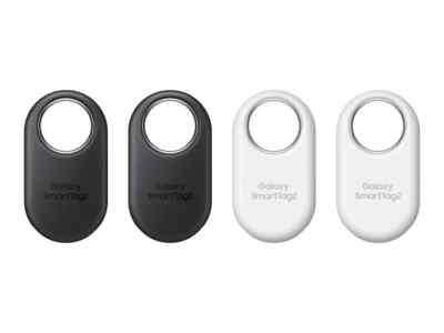 SAMSUNG Galaxy SmartTag2, Bluetooth Tracker, 2023, 4 Pack - 2 Black, 2 White
