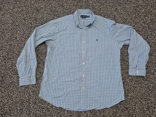 Camicia Ralph Lauren Performance con bottoni 2XL XXL a quadri bianca manica lunga - Foto 2 di 8