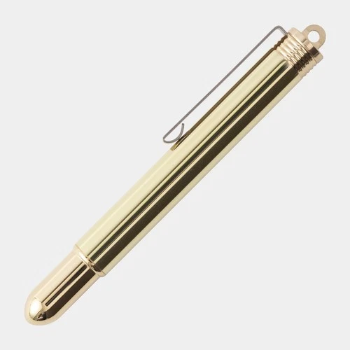 Traveler's Company TRC Solid Brass Fountain Pen Fine nib Stationery NEW JAPAN - product listing photo