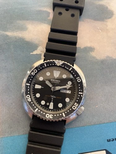 Vintage Seiko Men's Automatic Divers Watch 6309-704LT  150m  Suwa Logo Dial