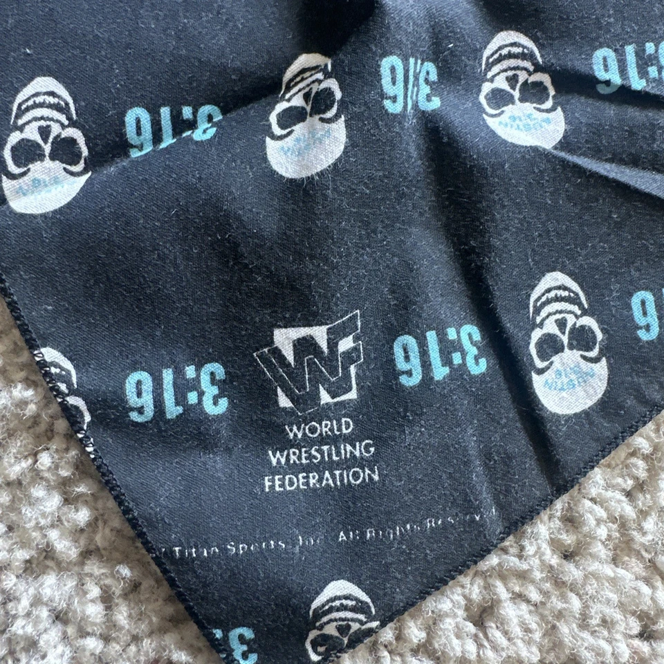 Vintage 1997 Stone Cold Steve Austin 3:16 WWF Wrestling Titan Sports Bandana - Image 3 of 3