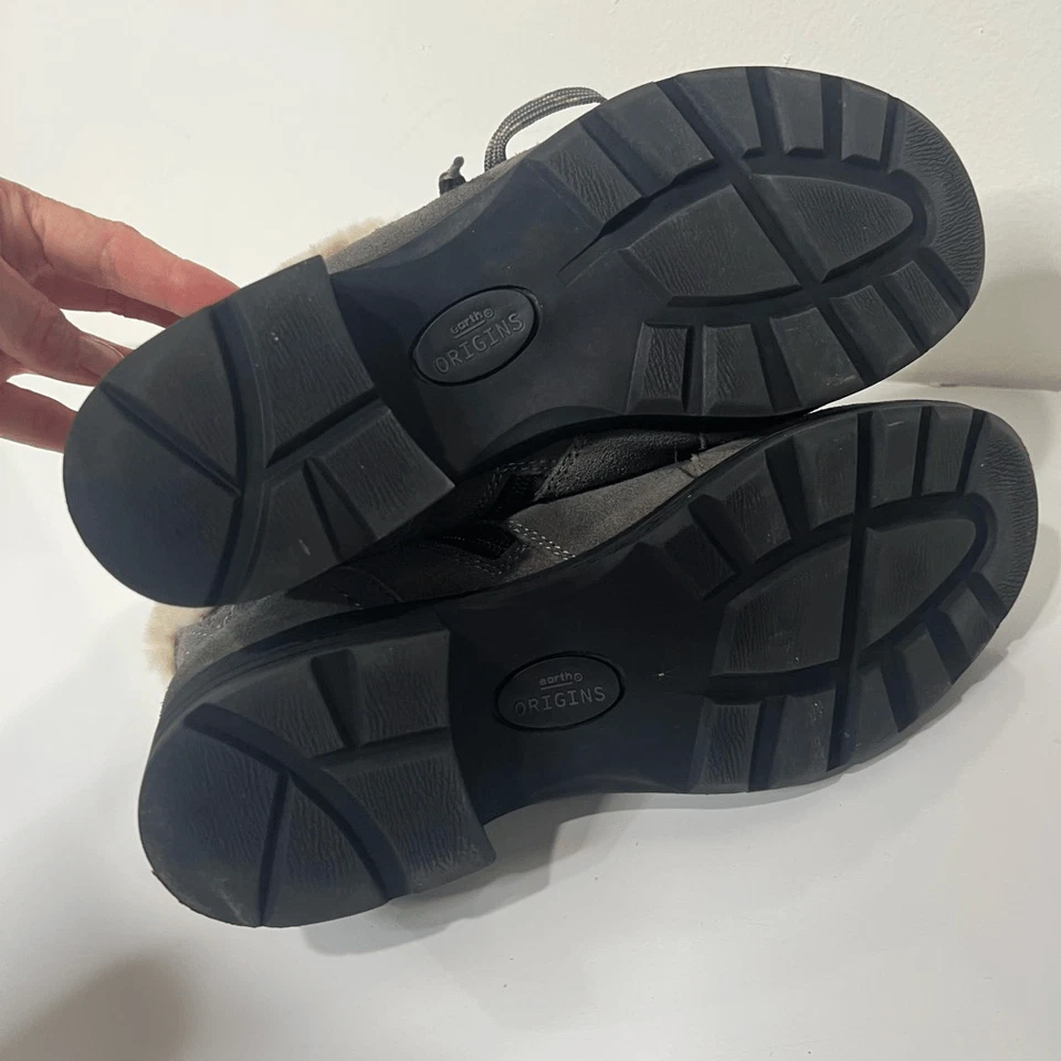 Earth Origins Rada Gris Tobillo Invierno Pies Borde Piel Top Talla 10 Foto 4 de 4