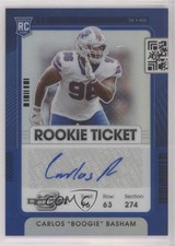 2021 Contenders Optic Rookie Ticket Blue Prizm 80/99 Carlos Basham Jr Auto 0u66