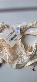 LA PERLA 32D Italia 2 S ivory SHEER & LACE bra & thing GREENHOUSE set NWT 