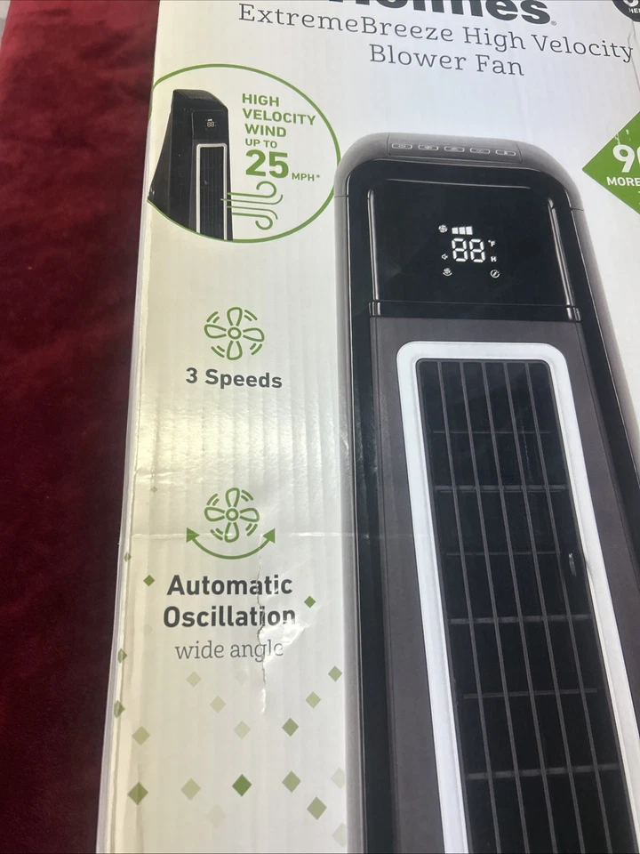 Holmes ExtremeBreeze Alta Velocidad 30” Ventilador Termostato Programable y Control Remoto Foto 3 de 4