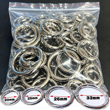 Stainless Steel O Ring Spring Clasp Round Carabiner Snap Hook Keychain Clip