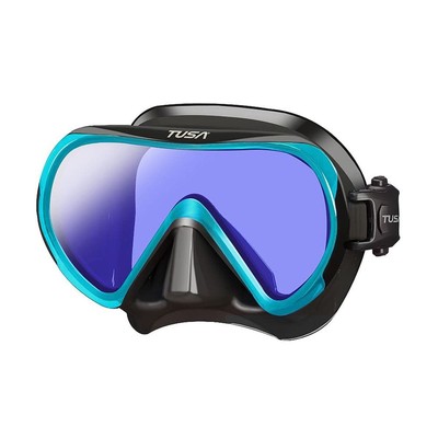 TUSA Ino Pro Mask, Black Silicone, Ocean Green (M-1011SQB-OGA)