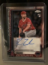 RYAN ZEFERJAHN Angels 2025 Topps Chrome Autographed ROOKIE Baseball Card RA-RZ