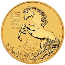Australian Lunar 1/20 oz Precious Metal Content per Unit Gold