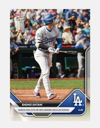 Shohei Ohtani 2025 Topps NOW #790 MLB Dodgers 55 HR Career High