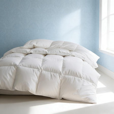 Luxury White Goose Feathers down Fiber Comforter King Size Hotel Collection 10