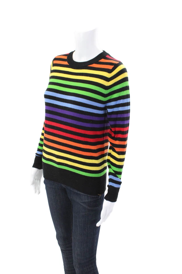 Suéter Aqua Madeleine Thompson Mujer Rayas Negro Multicolor Talla Extra Pequeña Foto 2 de 4