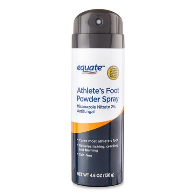 Equate Athlete s Foot Antifungal Powder Spray,Miconazole Nitrate 2percent,4.6 oz