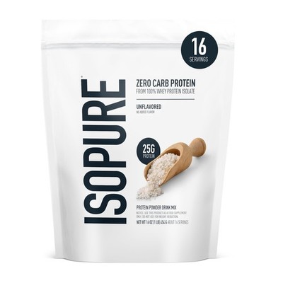 Isopure Zero Carb 100 Pure Whey Isolate Protein Powder, Lactose Free, Gluten ...