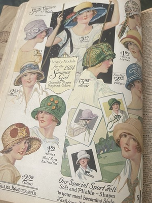 #ad #ad Original Vintage 1924 950 Page Sears Catalog Flapper Denim Workwear Fabric Gun $99.99