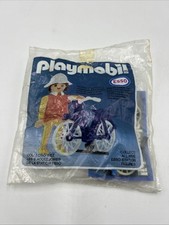 Vintage PLAYMOBIL ESSO Woman & Bike 1985 SEALED Figurine New rare✅