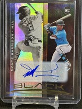 2021 Chronicles Black Baseball Autographs Monte Harrison #3 Refractor RC
