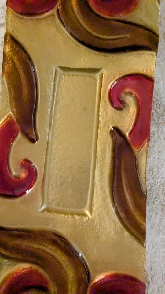 Modern Fused Glass Center Piece 31"X12 - Image 4 of 4