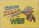 1989 Topps Nintendo Link - Rescue Zelda and #22 Sticker Vintage NES