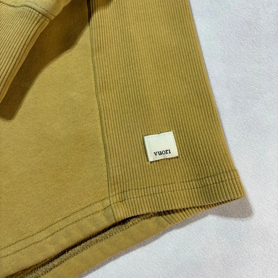 Sudadera para mujer Vuori Restore de gran tamaño cuello redondo grande dorada marrón suéter Foto 2 de 4