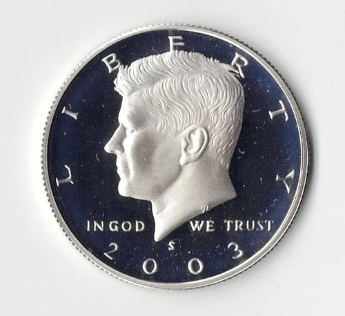 2003 S SILVER PROOF KENNEDY HALF DOLLAR - BU