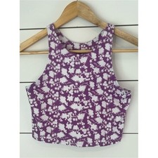 BECCA athleisure Purple and White Floral Crop...