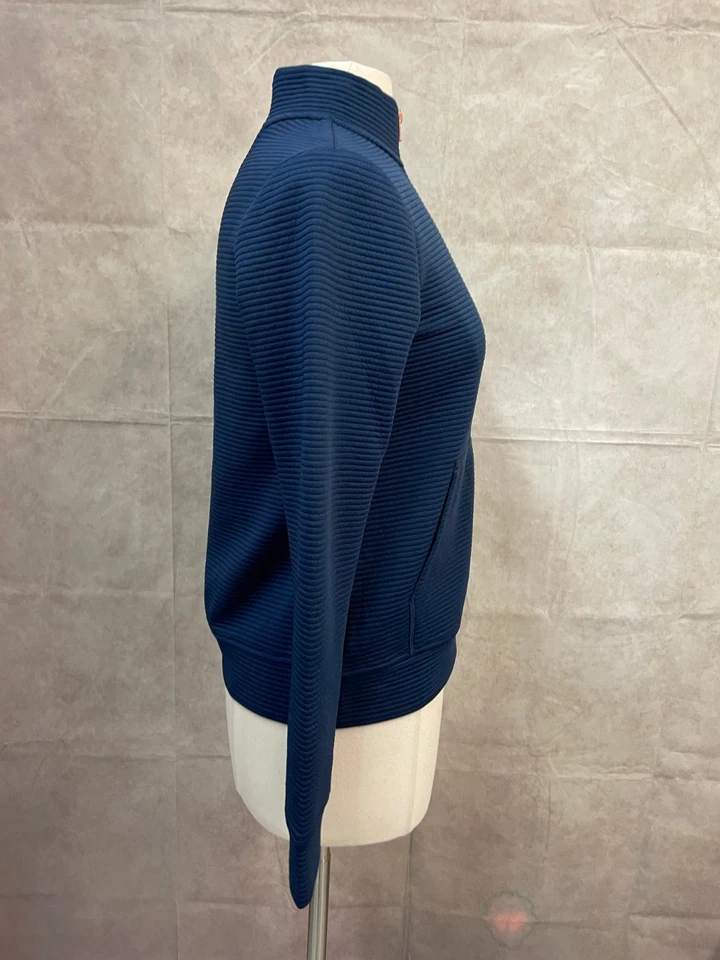 Sudadera con capucha Skechers azul cremallera completa para mujer talla XS Foto 4 de 4