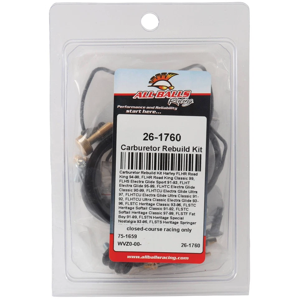 Carburetor Rebuild Kit For Harley-Davidson FLHR Road King Classic 1999; 26-1760 - Imagem 4 de 4
