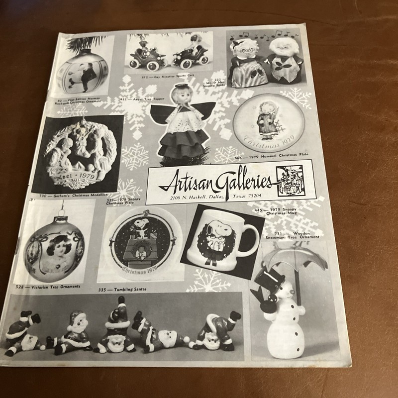 Artisan Galleries Dallas Texas 1979 Vintage Gift Catalog 