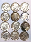 12 Roosevelt Dimes - 90% Silver - 1946-1964 Range - #9028D