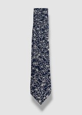 Original Penguin Men's Blue Flower Print Skinny Neck Tie 56 x 2.25