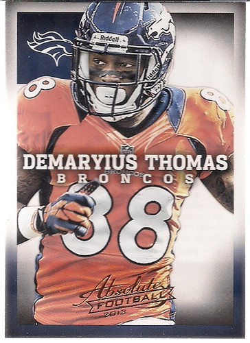 2013 CERTIFIED DEMARYIUS THOMAS NEW, 2013 ABSOLUTE FB DEMARYIUS THOMAS NEW