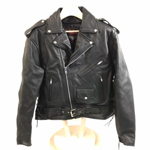 NWT Interstate Leather Men's Size 46 Motorcycle Black Jacket I101146 T11-1 | eBay