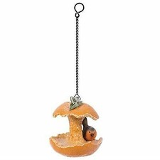 Pacific Giftware Orange Fruit Finch Garden Hanging Bird Feeder Statue Home Decor