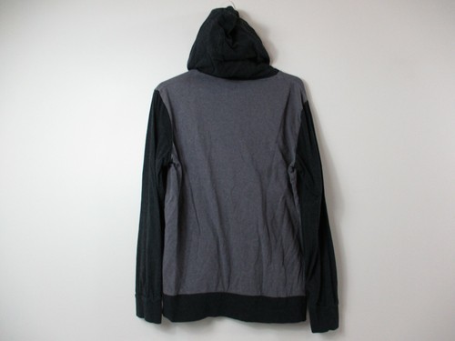 Quiksilver Sweatshirt Mens Medium Hoodie Pullover Gray Colorblock Lightweight - Picture 2 of 12