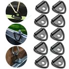 10 x Heavy Duty Fixing Point Anchor Lashing Eye Tie Down Loop Black V-Ring Hook