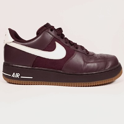 Nike Air Force One '07 Burgundy Gum Bottoms Shoes 315122-610 Men’s GUC! 