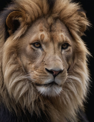 Lion close-up Digital Image Wallpaper Background Desktop Art